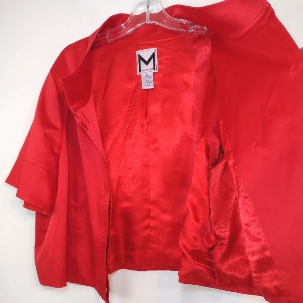Marc Bouwer women's red short sleeve blazer size (XL)